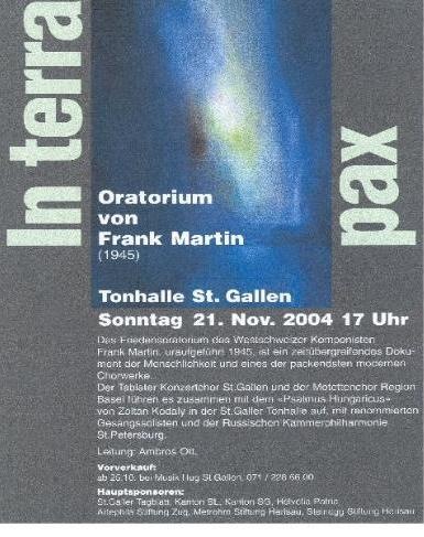 Plakat In Terra Pax